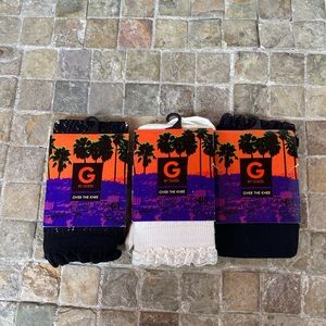 Bundle of 3 over the knee socks g by guess